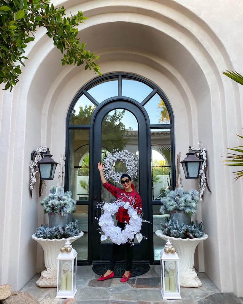 Exterior paint by Behr and gorgeous wreaths - giving my home a makeover in time for the holidays!