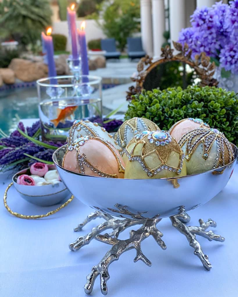 Decorated eggs:  Nowruz table decorations