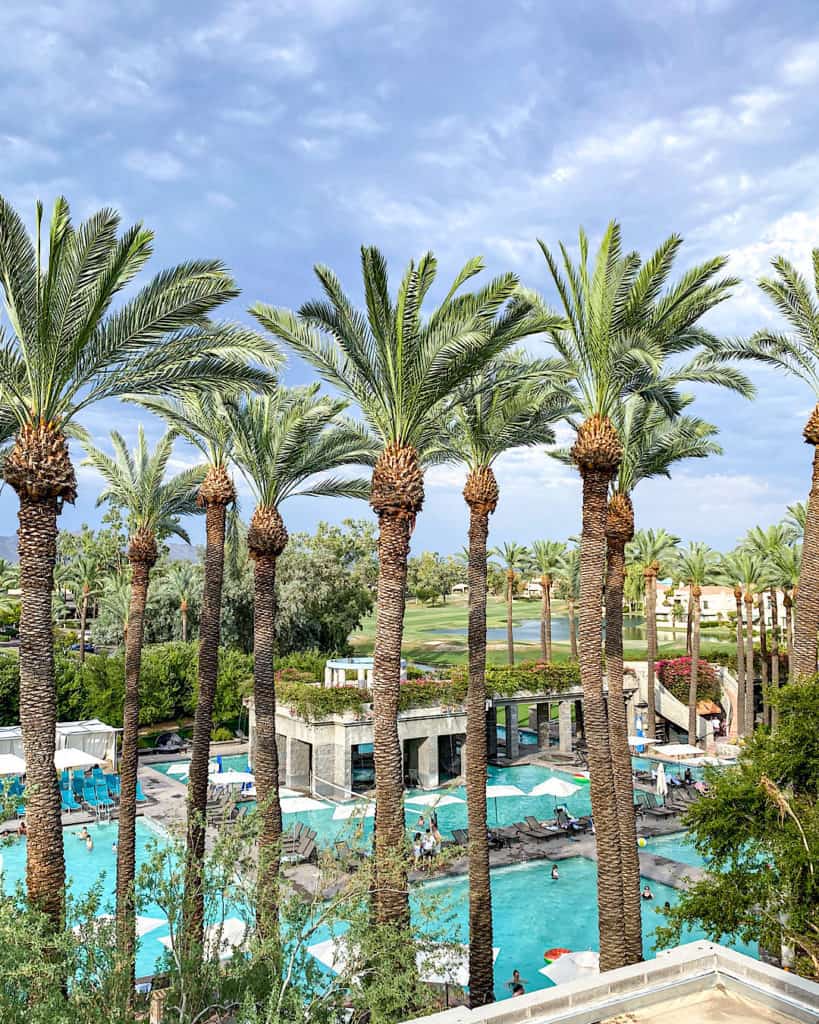 Hyatt Regency Scottsdale Arizona pool area with palms