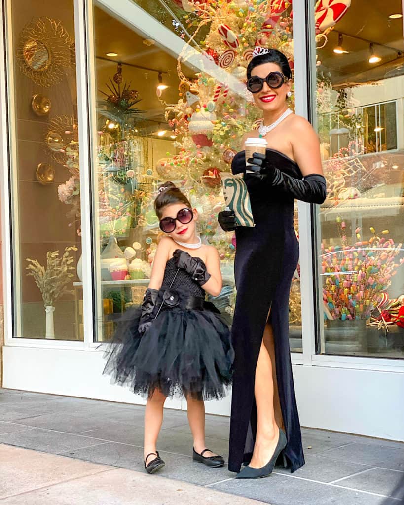 Mommy and Me Iconic Audrey Hepburn Halloween Costumes