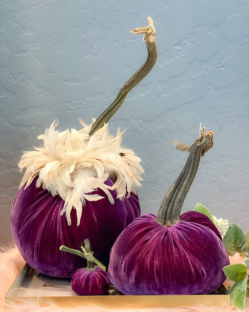 Purple DIY Pumpkin Centerpiece