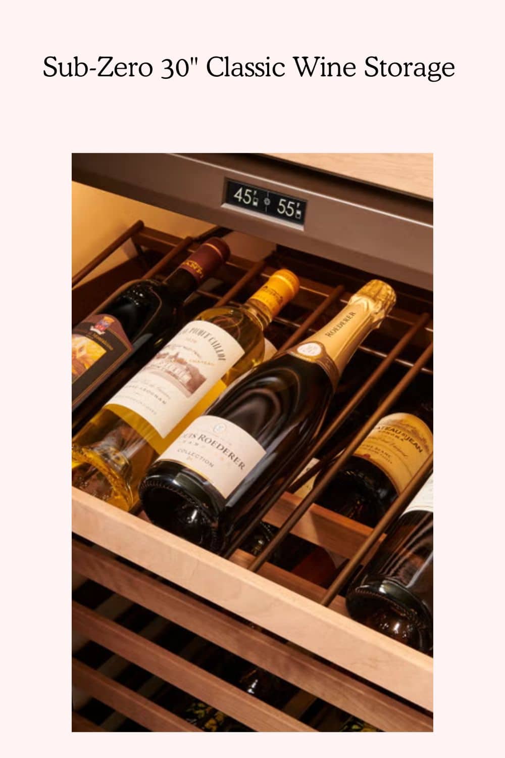 Sub-Zero 30 inches Classic Wine Storage Stainless Steel wine racks