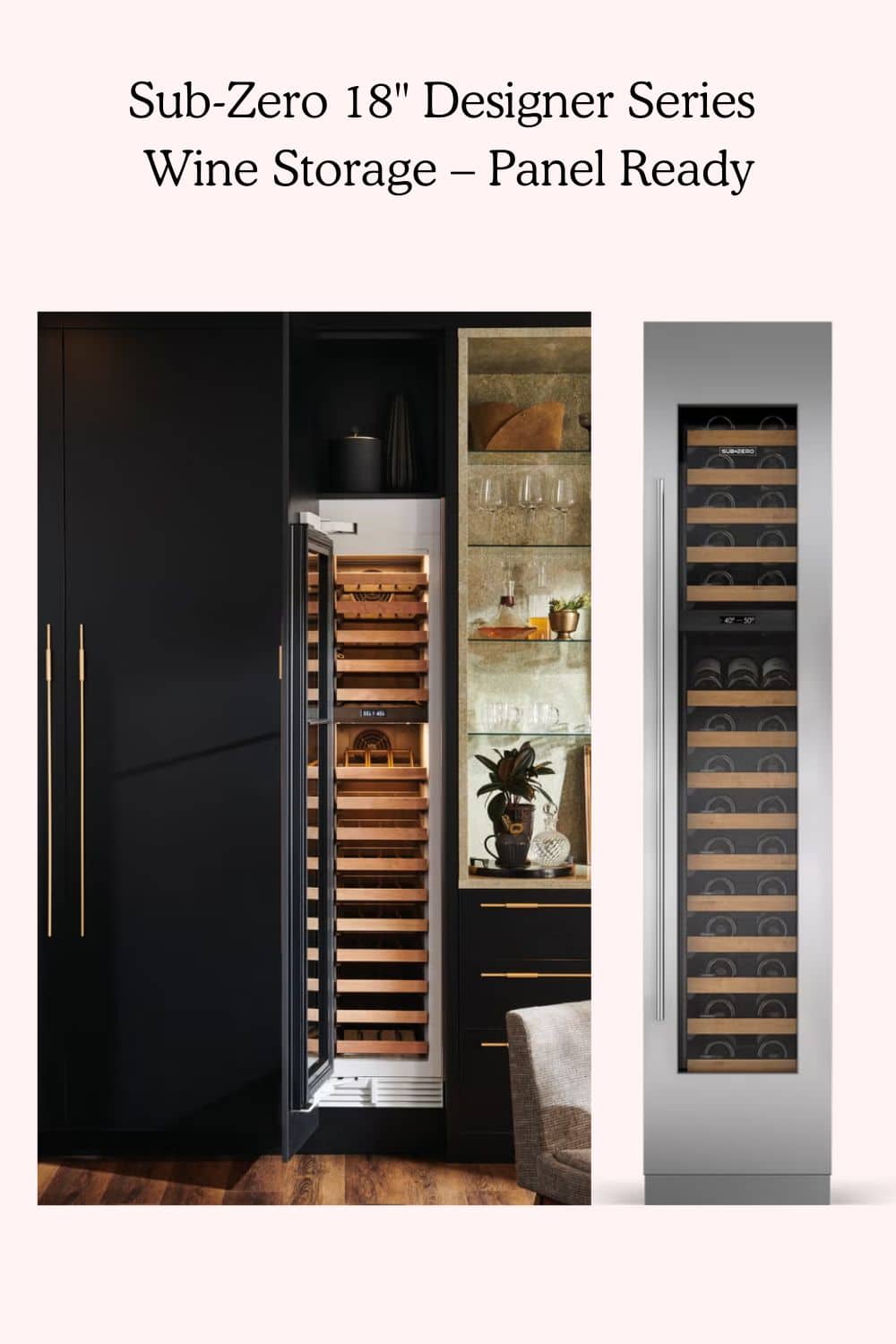 SubZero 18 Designer Series Wine Storage