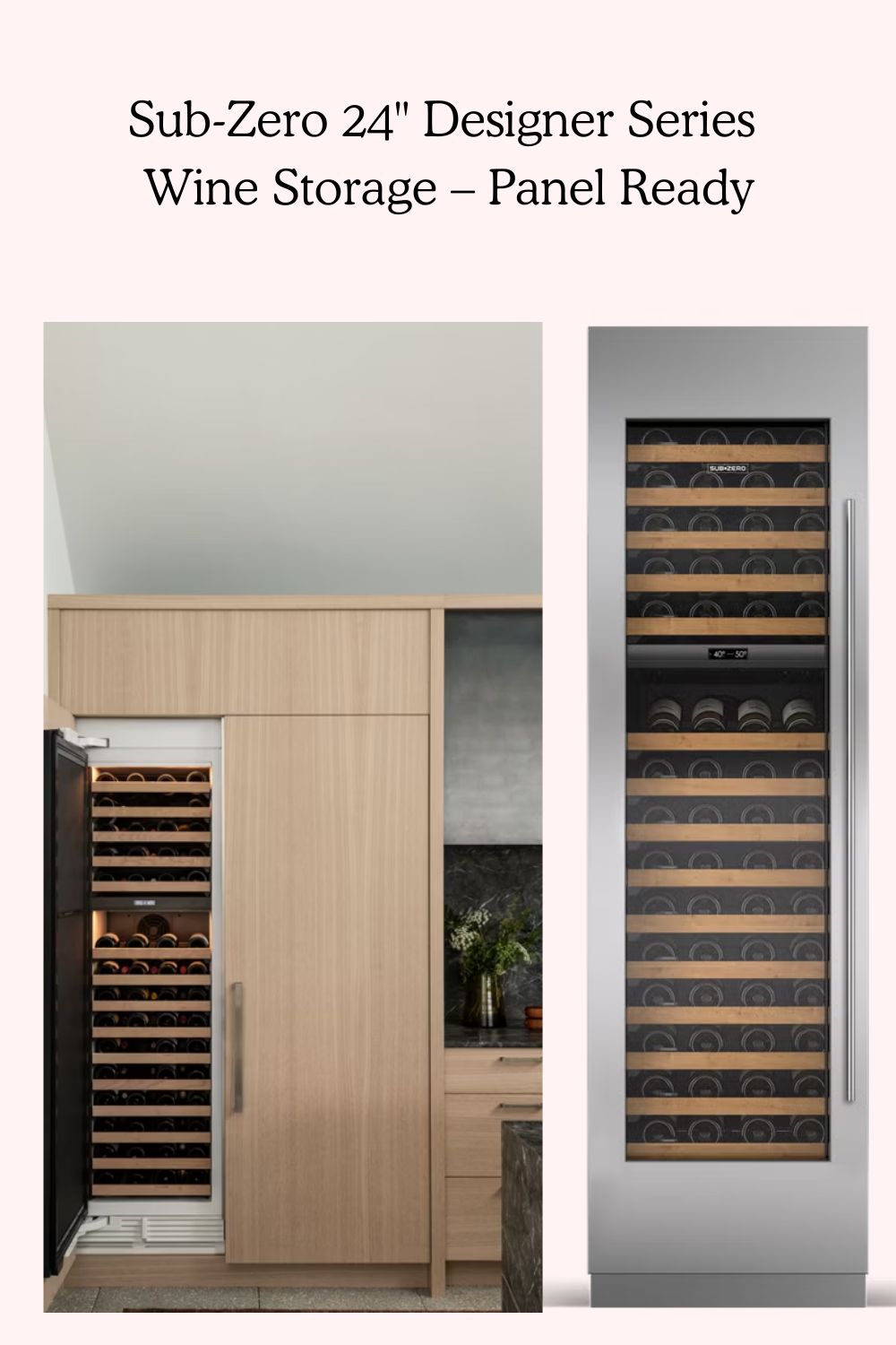 SubZero 24 Designer Series Wine Storage