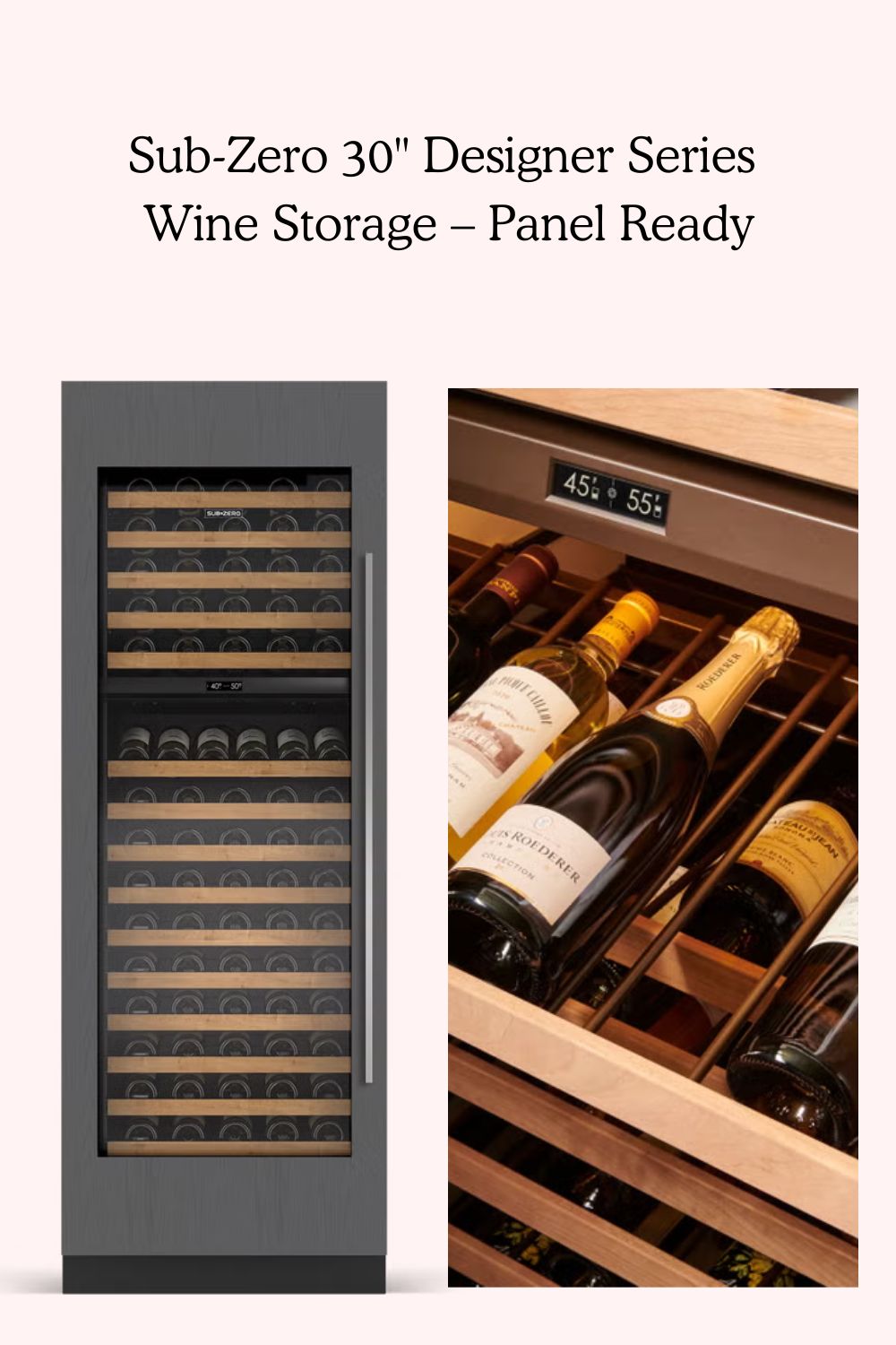 SubZero 30 Designer Series Wine Storage