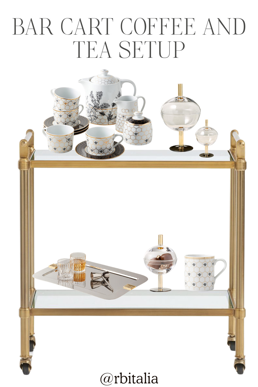 bar cart coffee station