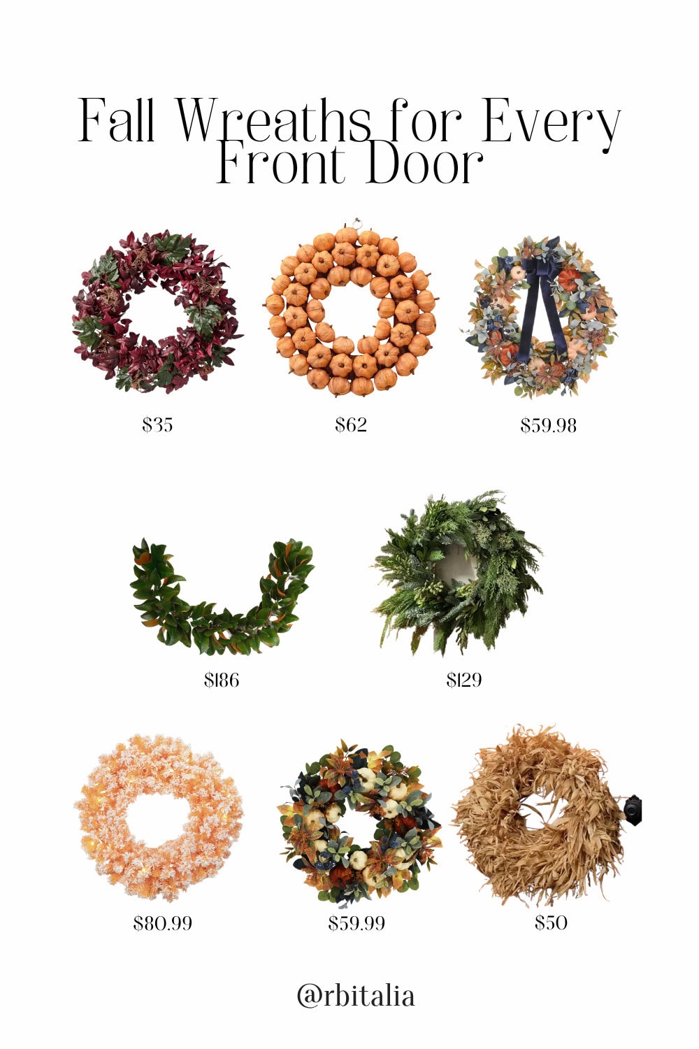 fall front door decor