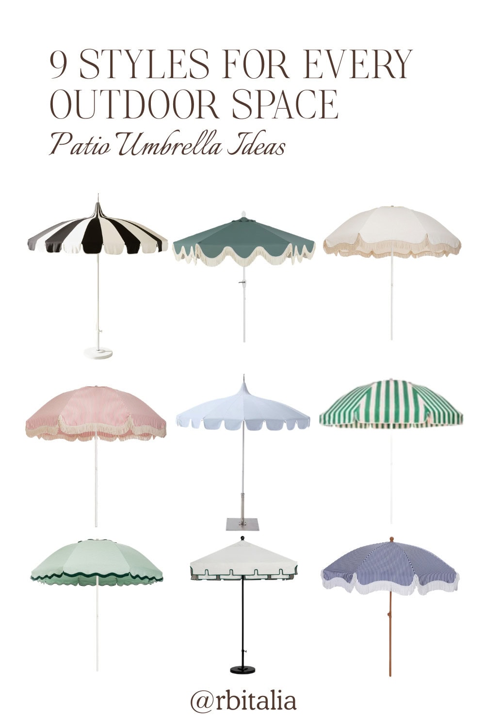 patio umbrella ideas