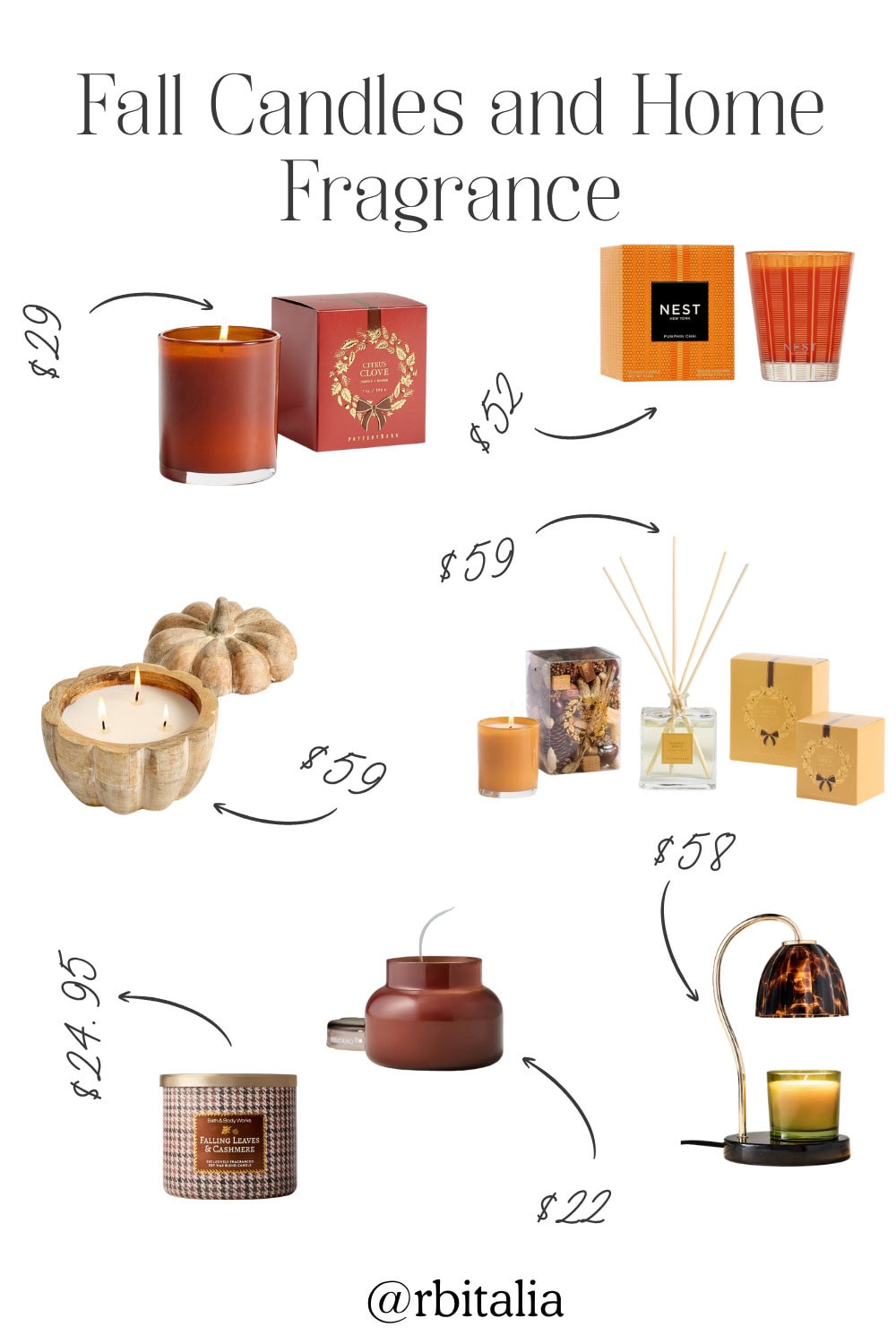 fall candles for the home